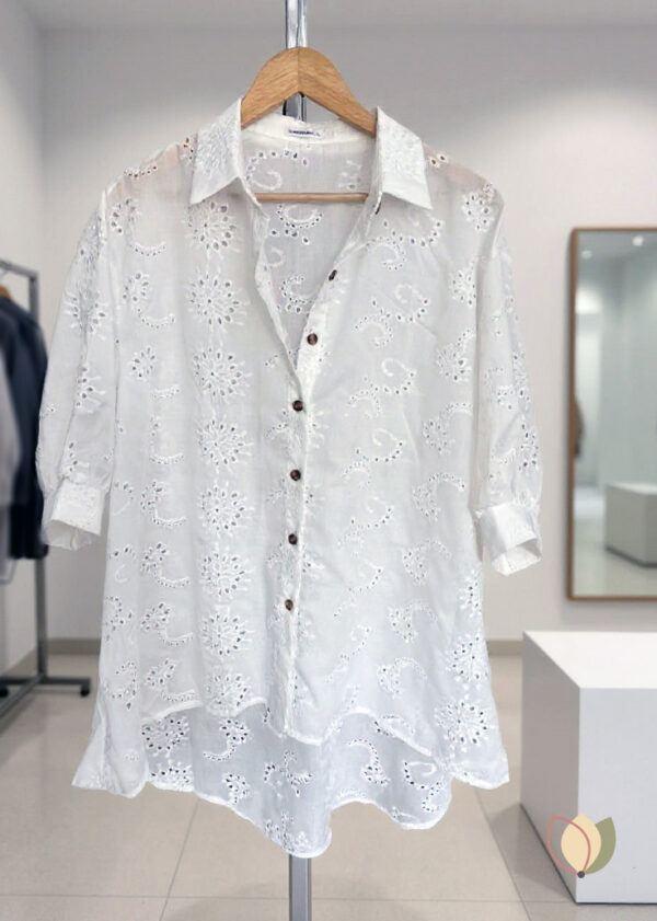 Camisola Brodery Blanca