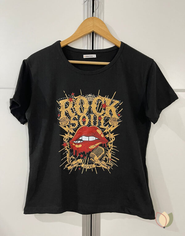Remera Rock Soul con Strass – Algodón Peinado