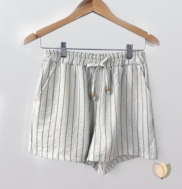 Short de Lino Rayado