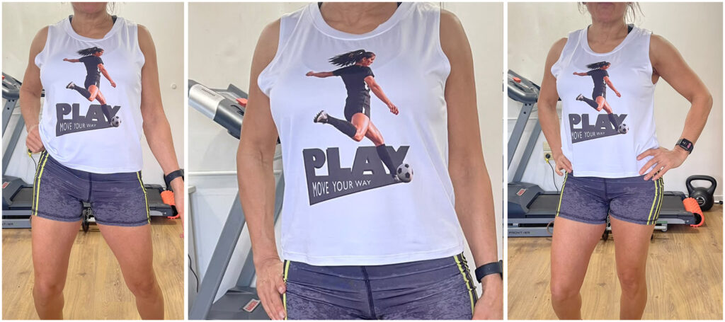Musculosa Play puesta, collage