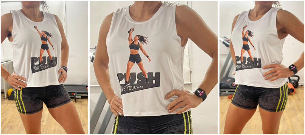 Musculosa Push puesta varias poses